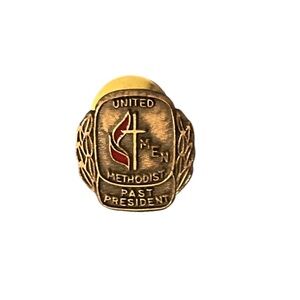 Vintage United Methodist Men Past President Hat Lapel Pin Collectible